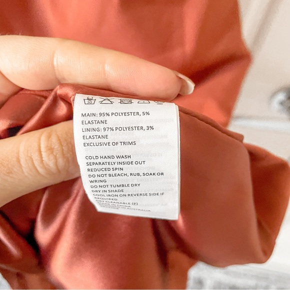 NWT Bardot Ramona Midi Dress Rust - Picture 5 of 9